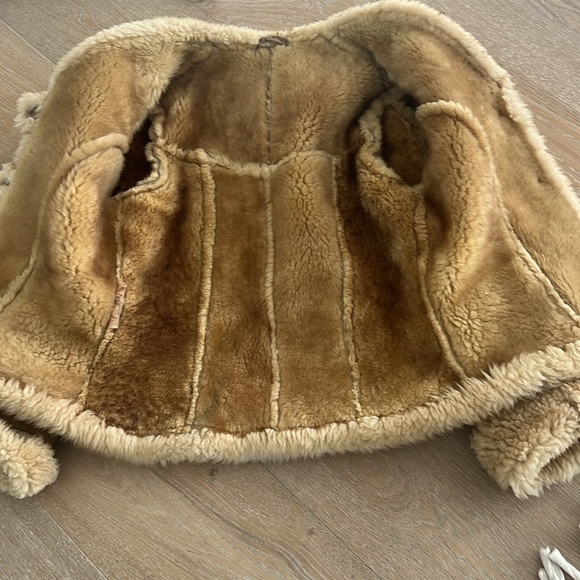 Vintage The Sheepskin Trader Shearling Lambskin Rancher coat jacket Small 4 6 - Picture 8 of 15